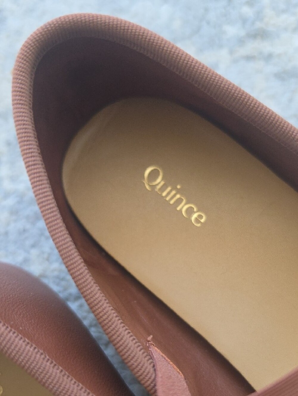 Quince Brown Leather Mary Jane Ballet Flats with Bow - Picture 3 of 7